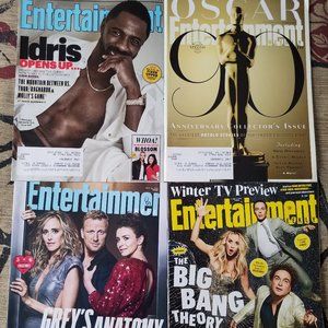 Entertainment Weekly Lot, 4 issues, Idris Elba, Oscars, Big Bang Theory, Grey's